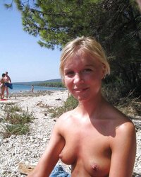 Bright side of nudism on beach