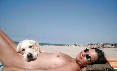 Bright side of nudism on beach