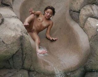 Bright side of nudism on beach