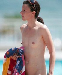 Bright side of nudism on beach