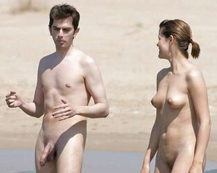 Bright side of nudism on beach