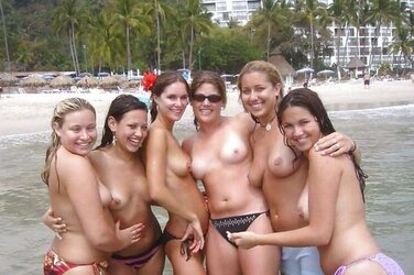 Bright side of nudism on beach