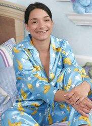 Blue Satin Pyjamas