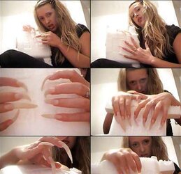 White ladies with lengthy ravages and lengthy toenails Part