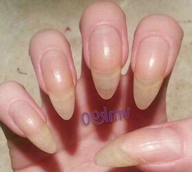 White ladies with lengthy ravages and lengthy toenails Part