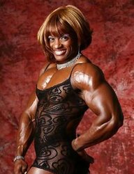 Ebony dame Muscle