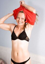 Monica with her petite saggy knockers.
