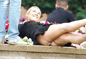 Steaming Bevy Of Wives Magnificent Upskirts In Public