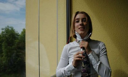 Totally buttoned half-top dog collar up my dearest fetish