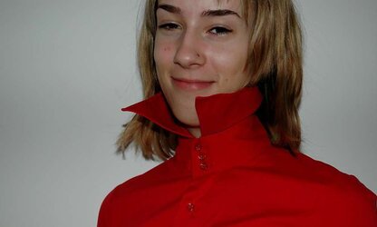 Totally buttoned half-top dog collar up my dearest fetish