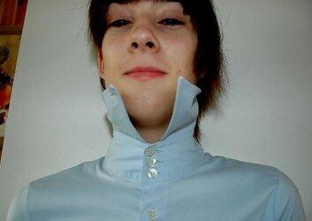 Totally buttoned half-top dog collar up my dearest fetish