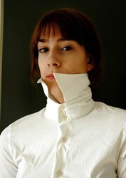 Totally buttoned half-top dog collar up my dearest fetish