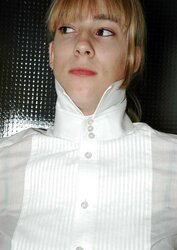 Totally buttoned half-top dog collar up my dearest fetish
