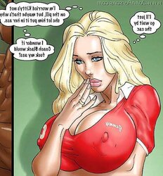 BIG BLACK COCK Thick Breasts Cartoon Super-Bitch