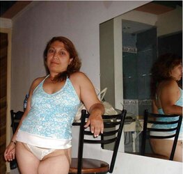 Granny mature thong