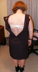 Trampy secretary in torn pantyhose