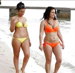Bikini swimsuit hooter-sling plumper mature clad teenager ample orbs