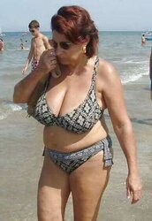 Bikini swimsuit hooter-sling plumper mature clad teenager ample orbs