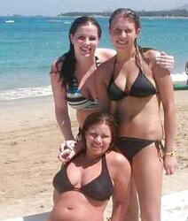 Bikini swimsuit hooter-sling plumper mature clad teenager ample orbs