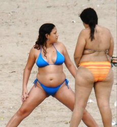 Bikini swimsuit hooter-sling plumper mature clad teenager ample orbs