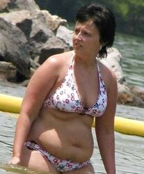 Bikini swimsuit hooter-sling plumper mature clad teenager ample orbs