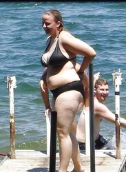 Bikini swimsuit hooter-sling plumper mature clad teenager ample orbs