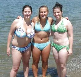 Bikini swimsuit hooter-sling plumper mature clad teenager ample orbs