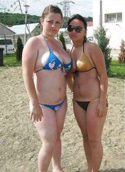 Bikini swimsuit hooter-sling plumper mature clad teenager ample orbs