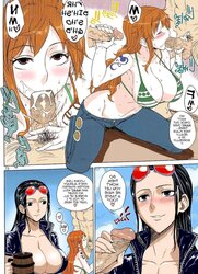 Hentai version of one chunk Nami, nico robin and boa hancoc