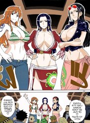 Hentai version of one chunk Nami, nico robin and boa hancoc