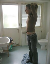 Stunning Platinum-Blonde In The Shower And Plumbs Her BEAU