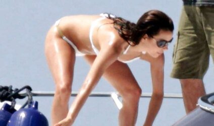 Eva Longoria in a Little White Bathing Suit
