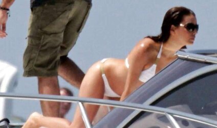 Eva Longoria in a Little White Bathing Suit