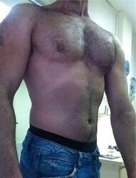 Magnificent unshaved pecs