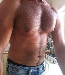 Magnificent unshaved pecs