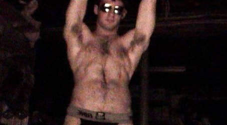 Youthfull unshaved swimmer