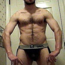Youthfull unshaved swimmer