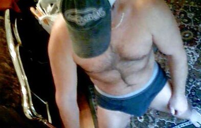 Youthfull unshaved swimmer