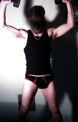 Youthfull unshaved swimmer