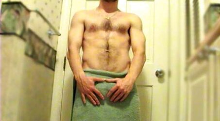 Youthfull unshaved swimmer