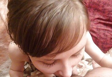 Russian 20 years old Masha very first time guzzle on camera.