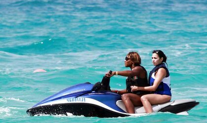 Serena Williams bathing suit candids with mates in Miami