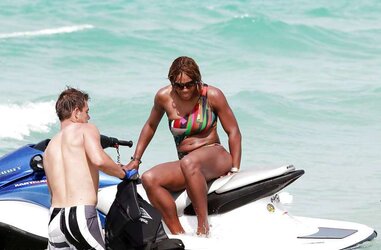 Serena Williams bathing suit candids with mates in Miami