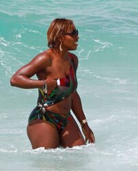 Serena Williams bathing suit candids with mates in Miami