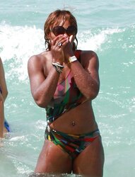 Serena Williams bathing suit candids with mates in Miami