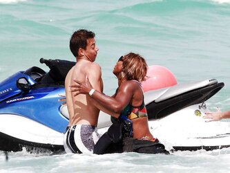 Serena Williams bathing suit candids with mates in Miami