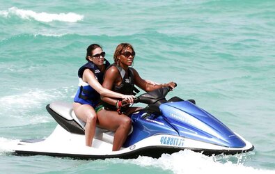 Serena Williams bathing suit candids with mates in Miami