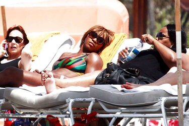 Serena Williams bathing suit candids with mates in Miami