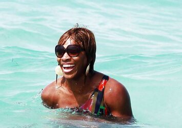 Serena Williams bathing suit candids with mates in Miami