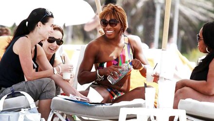 Serena Williams bathing suit candids with mates in Miami